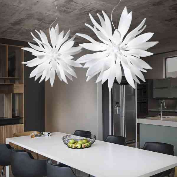 Подвесной светильник Ideal Lux Leaves SP8 Bianco 1