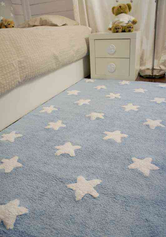 Ковер Звезды Stars (голубой с белым) 120*160