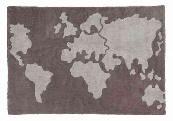 Супер ковер 140*200 Карта мира Коричневый 4