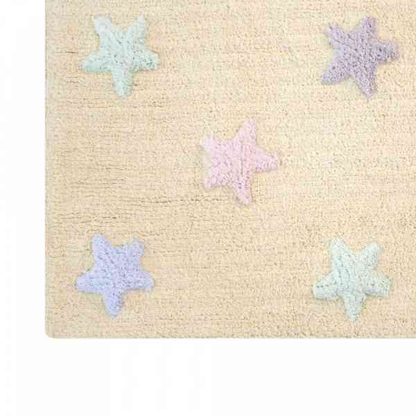 Супер ковер 120*160 Триколор Звезды Stars Tricolor Ванильный 2