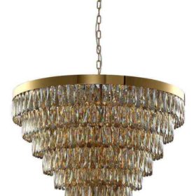 Подвесная люстра Crystal Lux Abigail SP22 D820 GOLD/AMBER