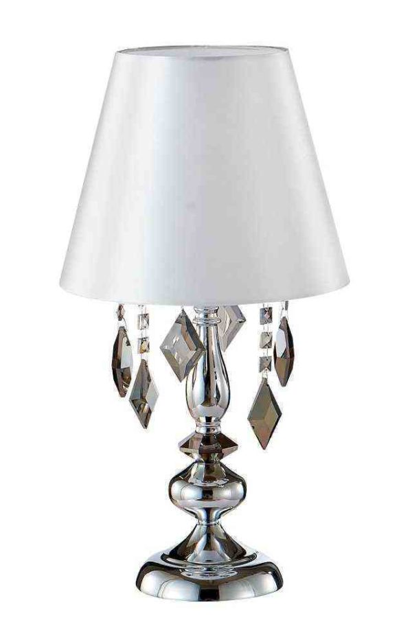 Настольная лампа Crystal Lux MERCEDES LG1 CHROME/SMOKE 2