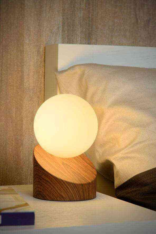 Настольная лампа Lucide Len 45561/01/70 коричневый, для гостиной