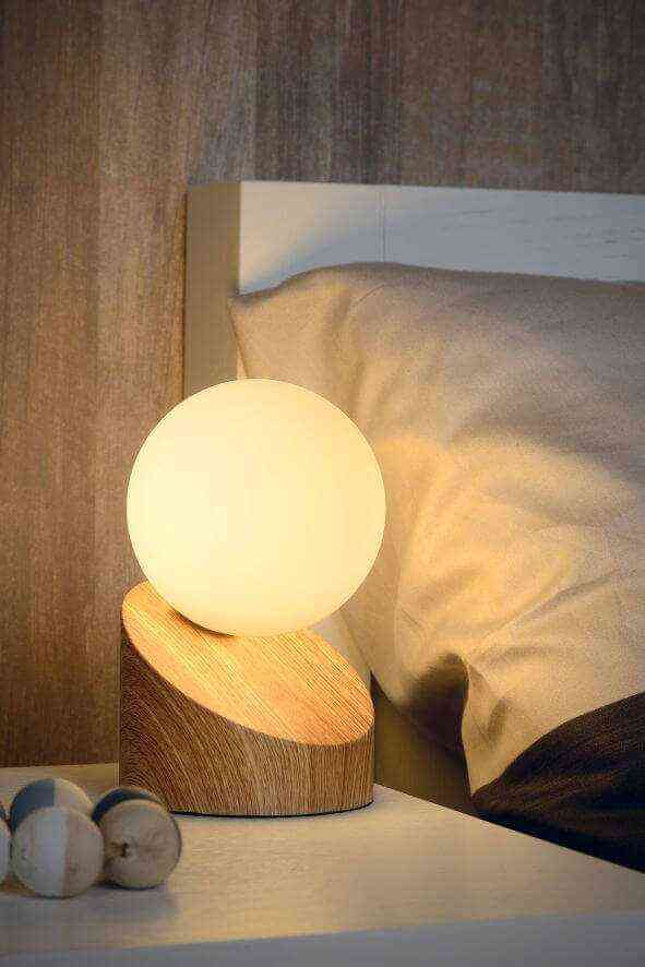 Настольная лампа Lucide Len 45561/01/72 коричневый для спальни