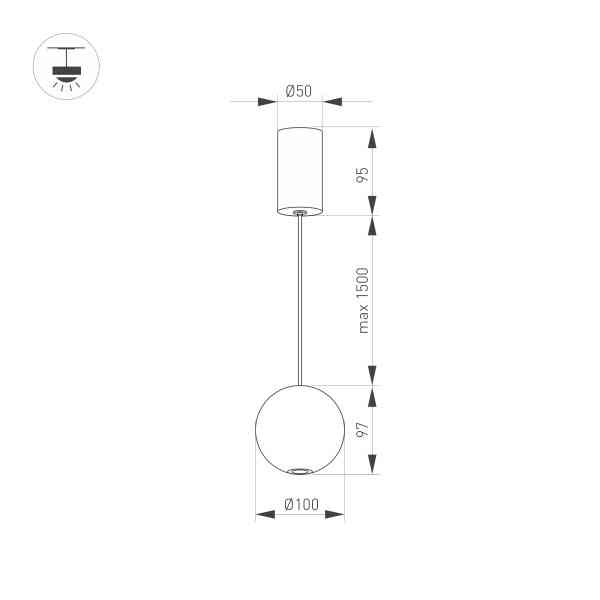 Подвесной светодиодный светильник Arlight SP-Elementa-Orb-R100-9W Day4000 032763 1