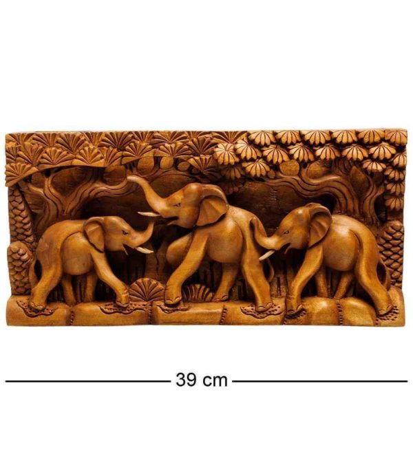 Панно резное Слоны Купить панно, деревянное панно, необычное панно, резное панно