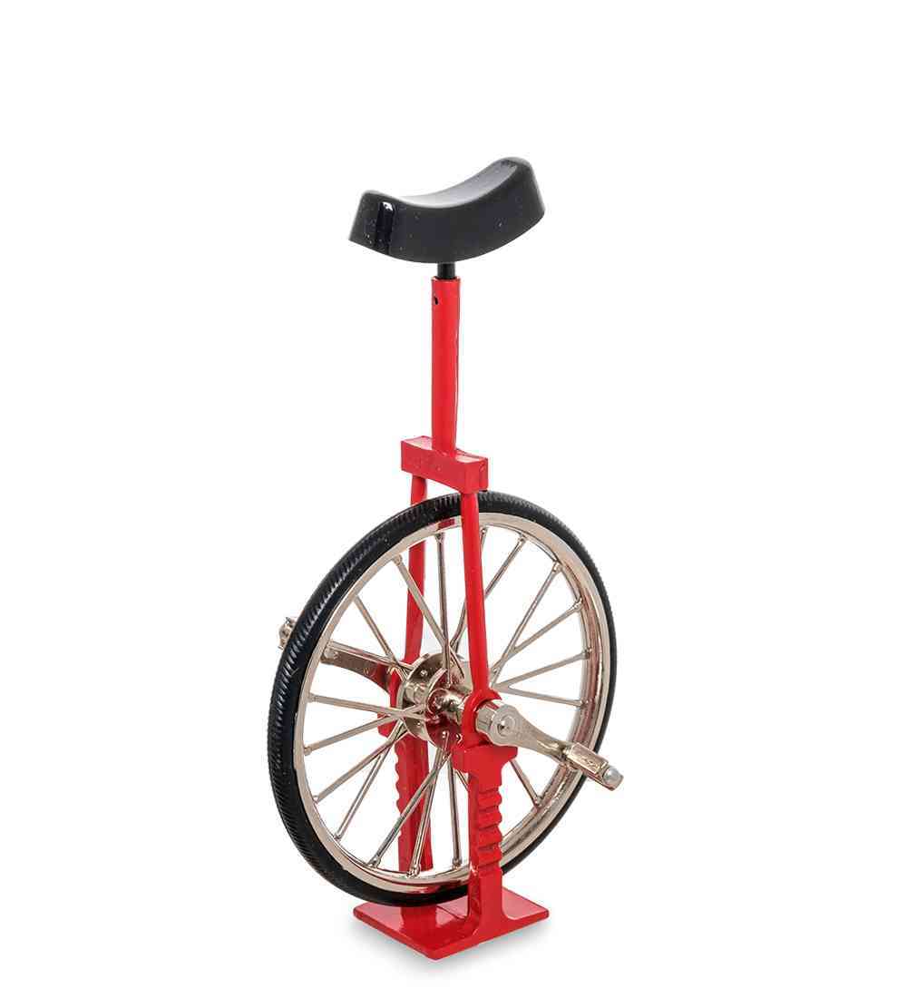 Фигурка-модель 1:10 Моноцикл Unicycle красный Купить фигурку велосипед, модель велосипеда,интересные фигурки, необычные фигурки, купить маленький велосипед