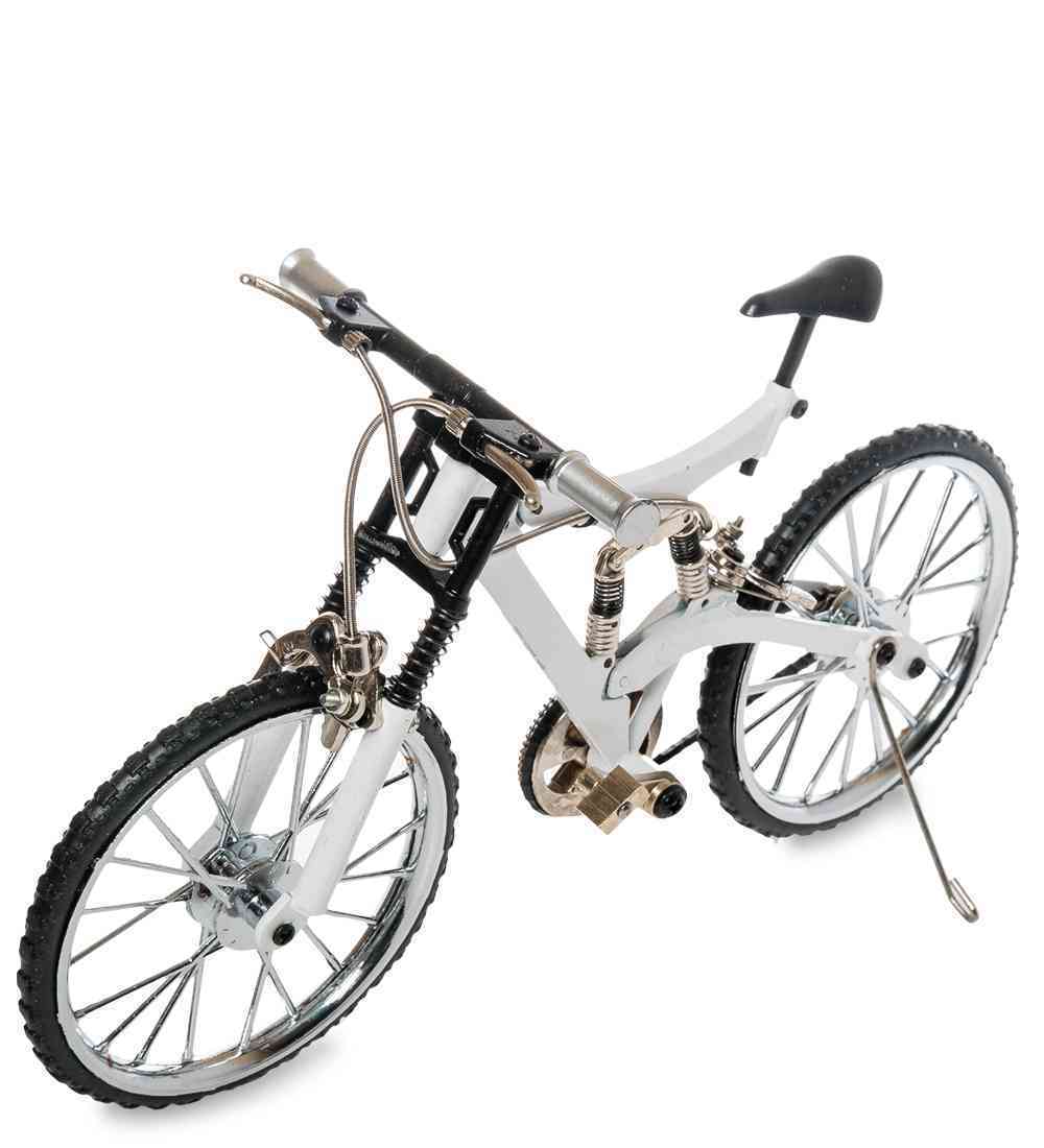 Фигурка-модель 1:10 Велосипед горный MTB белый Купить фигурку велосипед, модель велосипеда,интересные фигурки, необычные фигурки, купить маленький велосипед, коллекционный велосипед