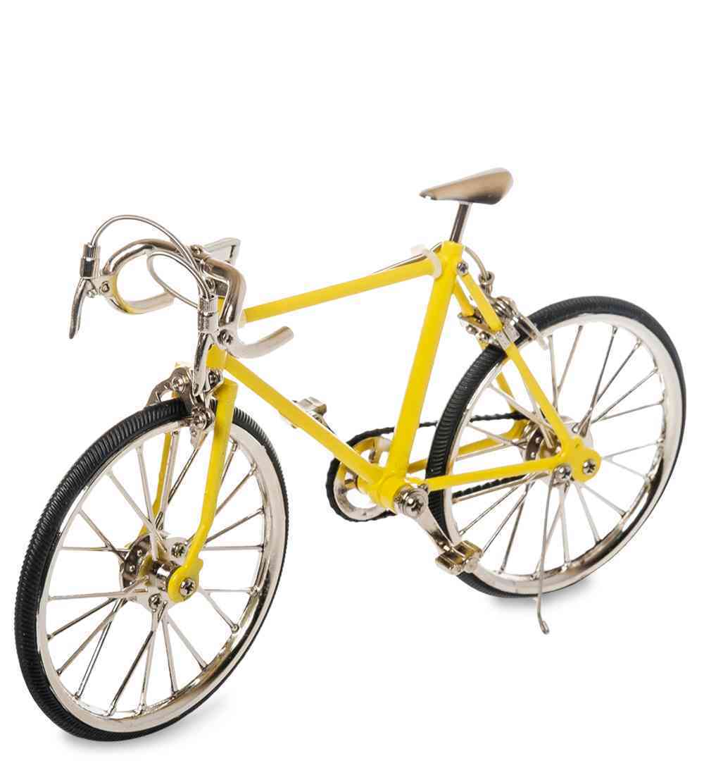 Фигурка-модель 1:10 Велосипед шоссейник Racing Bike желтый Купить фигурку велосипед, модель велосипеда,интересные фигурки, необычные фигурки, купить маленький велосипед, коллекционный велосипед