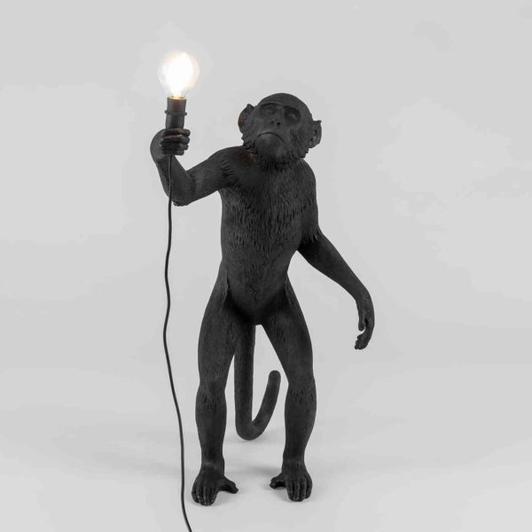 Настольная лампа Seletti Monkey Lamp Standing Black 1