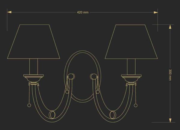 Бра KUTEK DORATO DOR-K-2(P/A) 2