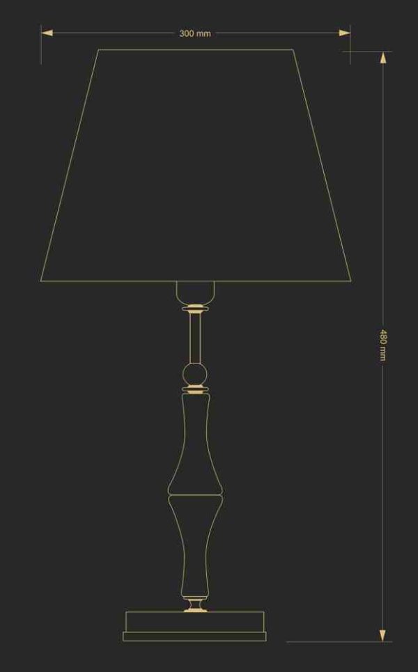 Настольная лампа KUTEK CASAMIA ABAZUR CAS-LG-1(P/A) 1