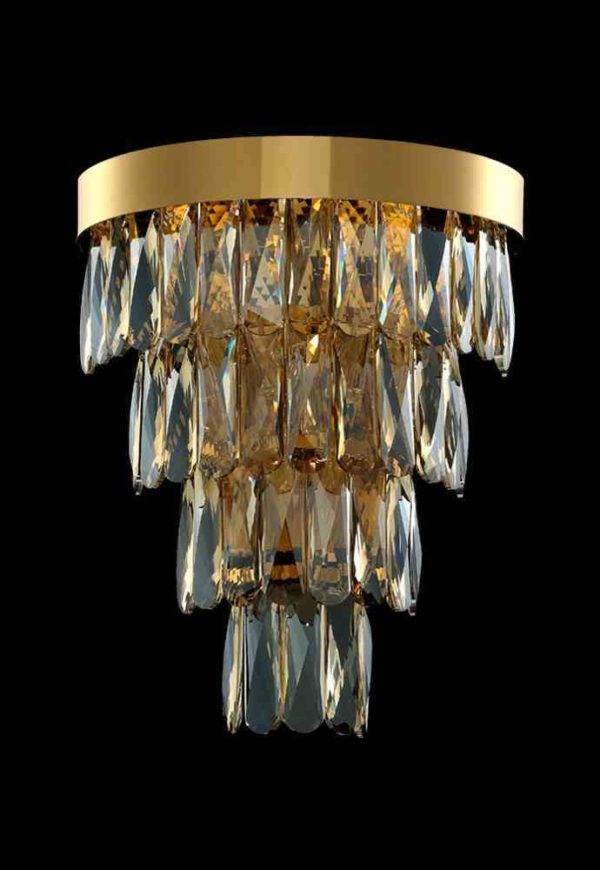 Настенный светильник Crystal Lux ABIGAIL AP3 GOLD/AMBER 3