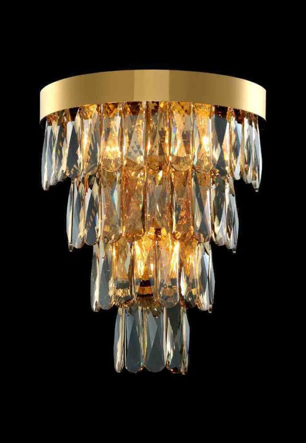 Настенный светильник Crystal Lux ABIGAIL AP3 GOLD/AMBER 2