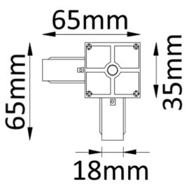 Соединитель L-образный (однофазный) Crystal Lux CLT 0.211 02 BL