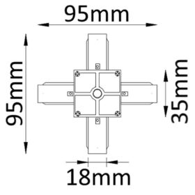 Соединитель X-образный (однофазный) Crystal Lux CLT 0.211 04 WH