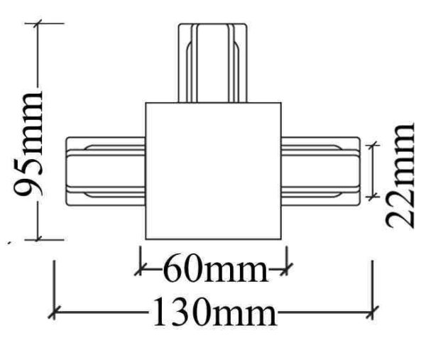 Соединитель Т-образный для встраиваемого шинопровода VAMVIDNEE VV106930 2