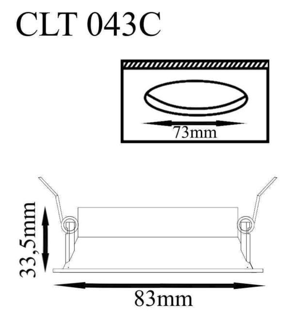 Светильник встроенный Crystal Lux CLT 043C WH 3