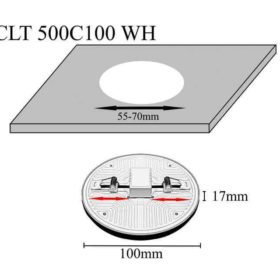 Светильник встроенный Crystal Lux CLT 500C100 WH 3000K