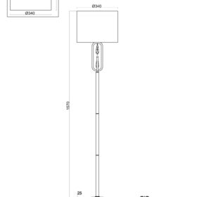 Напольный светильник (торшер) Freya Riverside FR1007FL-01BS