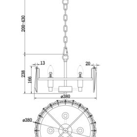 Подвесной светильник Maytoni Puntes MOD043PL-04CH