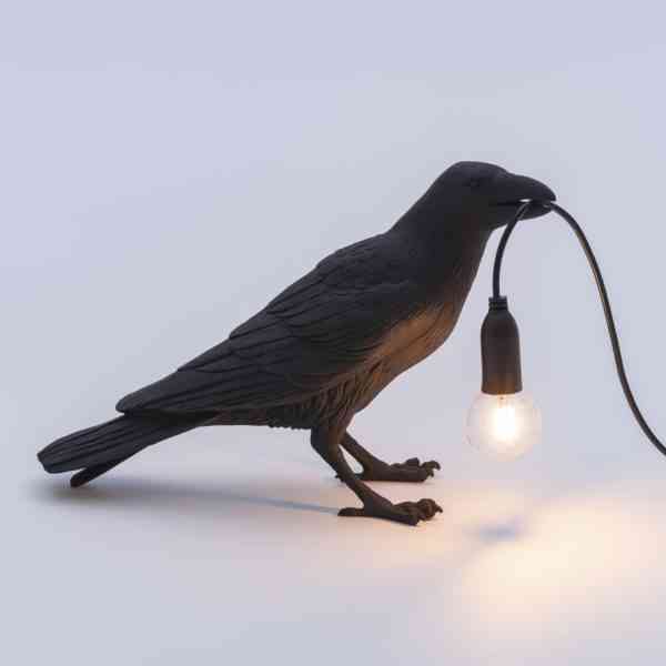 Настольная лампа Seletti Bird Black Waiting 1