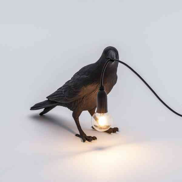 Настольная лампа Seletti Bird Black Waiting 3