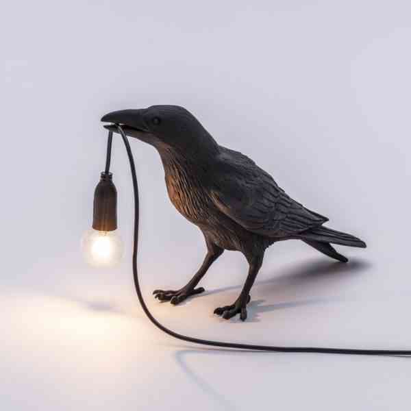 Настольная лампа Seletti Bird Black Waiting 5