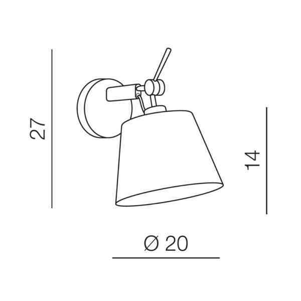 Настенный светильник Azzardo Zyta Wall XS AZ4187 2