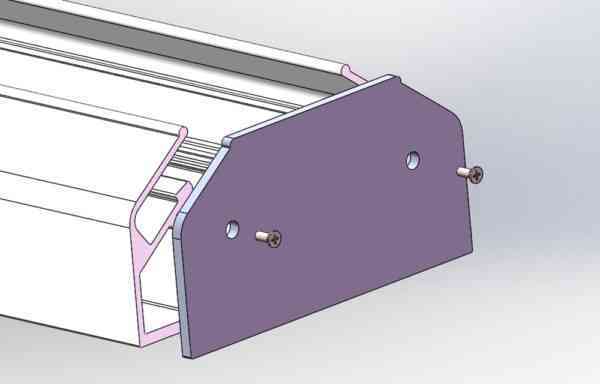 Заглушка для профиля-адаптера в натяжной потолок для однофазного шинопровода Crystal Lux CLT 0.212 06 2