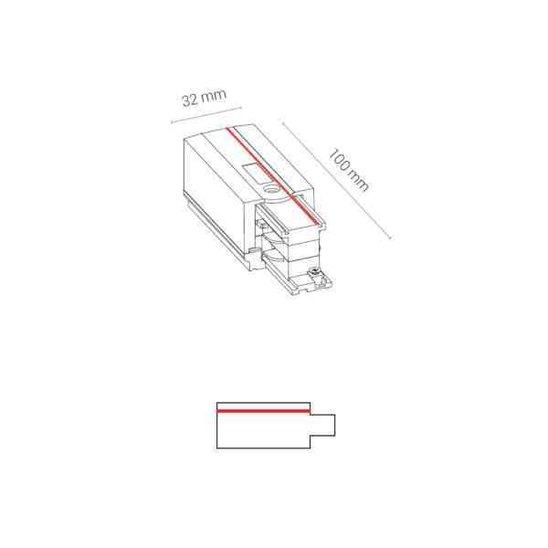 Заглушка с питанием левая Nowodvorski Ctls Power 8232 1