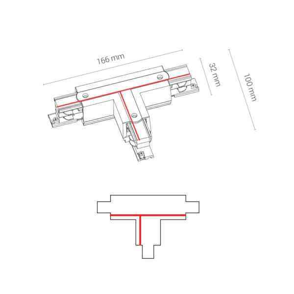 Коннектор T-образный правый 1 Nowodvorski Ctls Power 8242 1