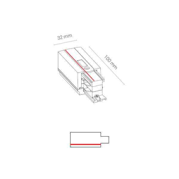 Заглушка с питанием правая Nowodvorski Ctls Power 8712 1