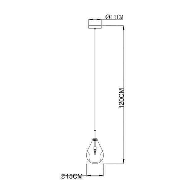 Подвесной светильник Zumaline BASTONI MD1921-1-CLEAR 2