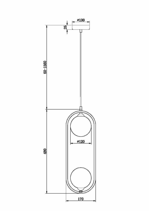 Подвесной светильник Maytoni Ring MOD013PL-02BS1 6