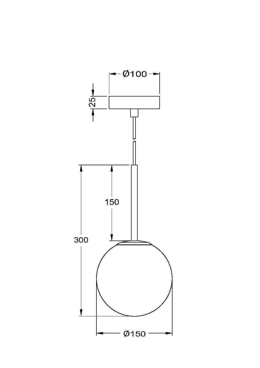 Подвесной светильник Maytoni Basic form MOD321PL-01B