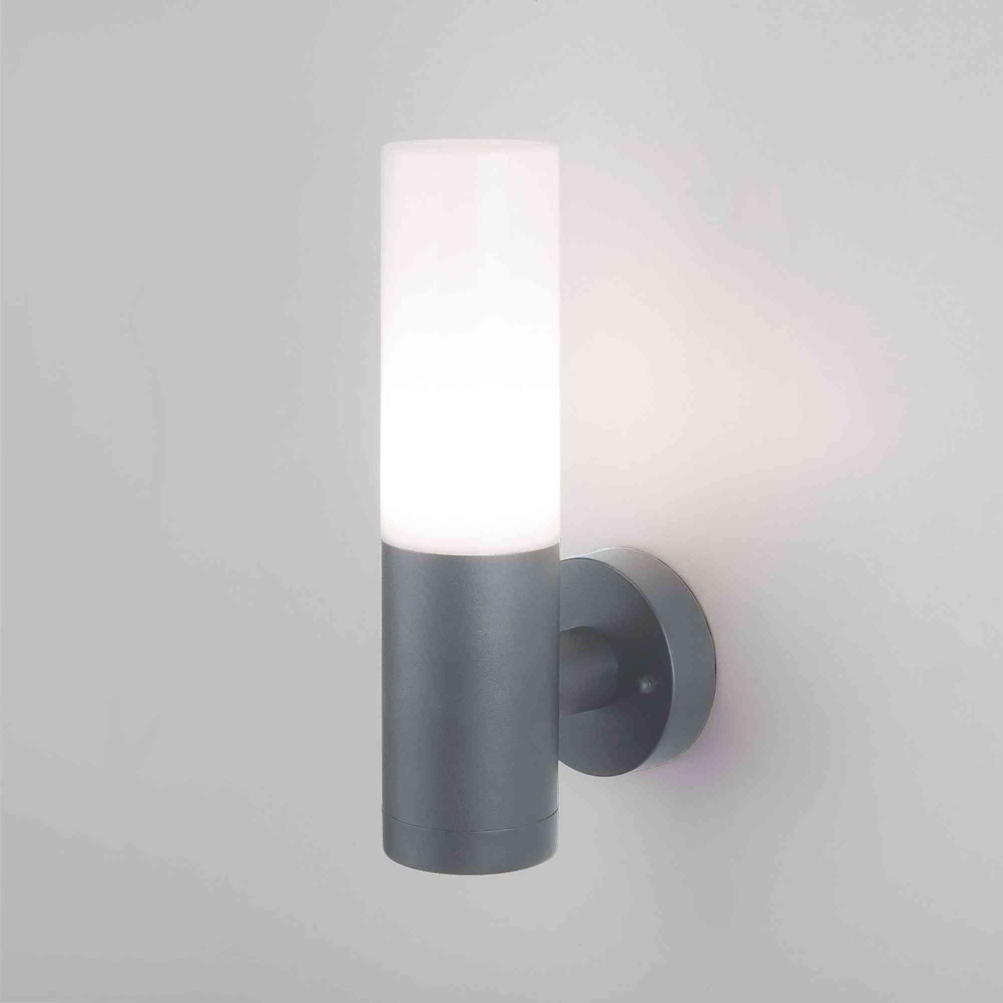 Настенный уличный светильник серый IP54 Elektrostandard Glas 1418 TECHNO