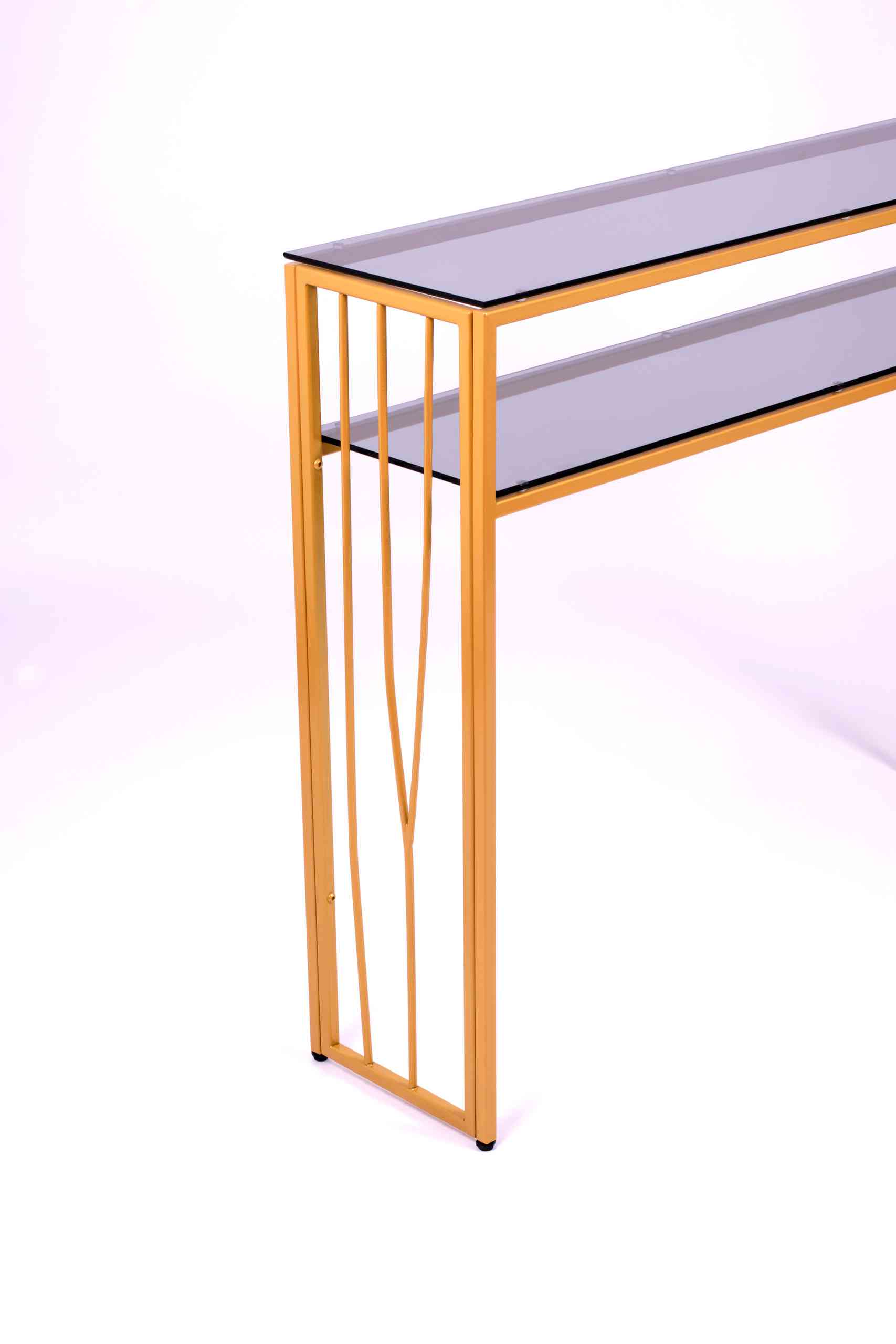 Консольный стол 1122-CG grey золотой AllConsoles 100x25x80 2