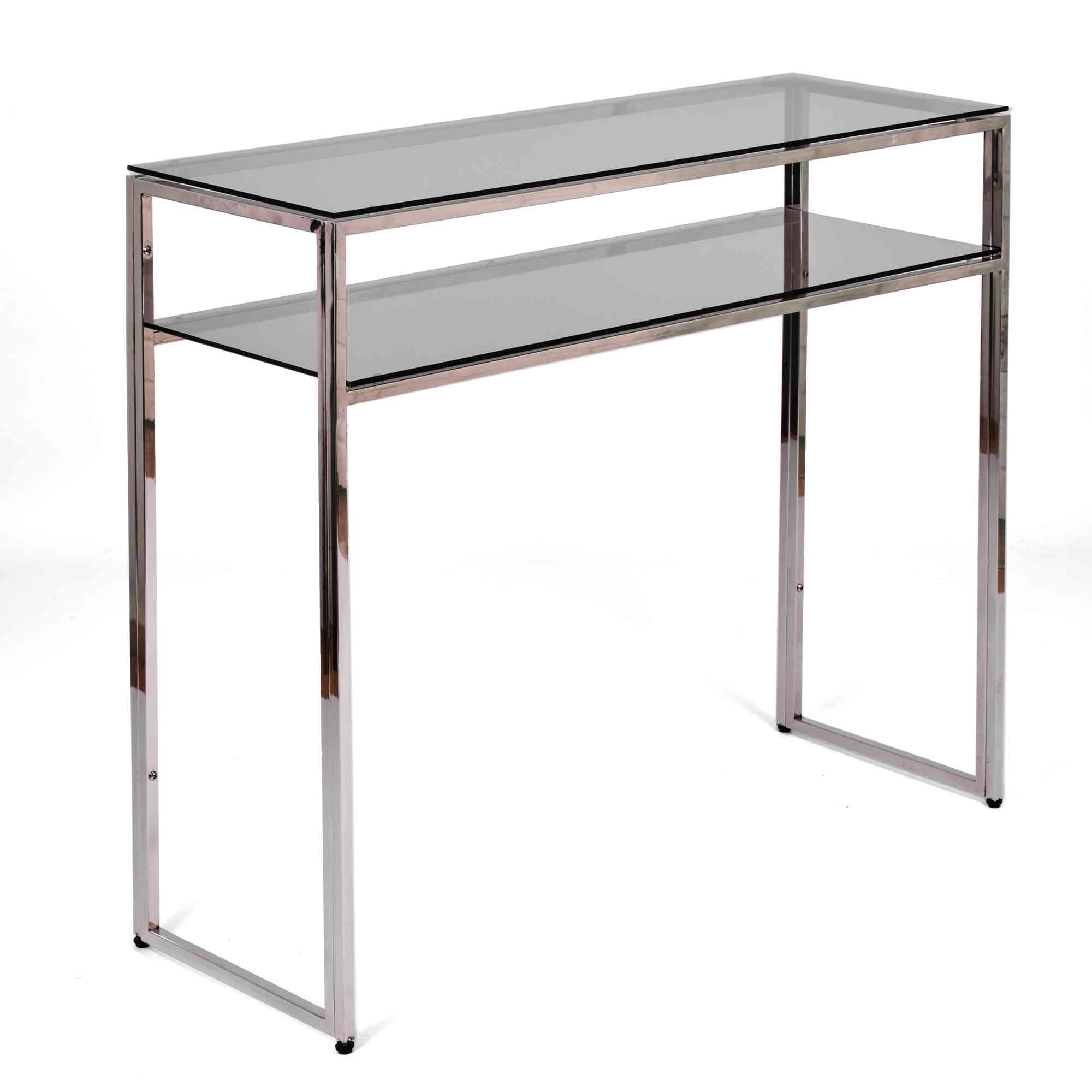 Консольный стол 2051-CS grey зеркальный хром AllConsoles 100x35x80