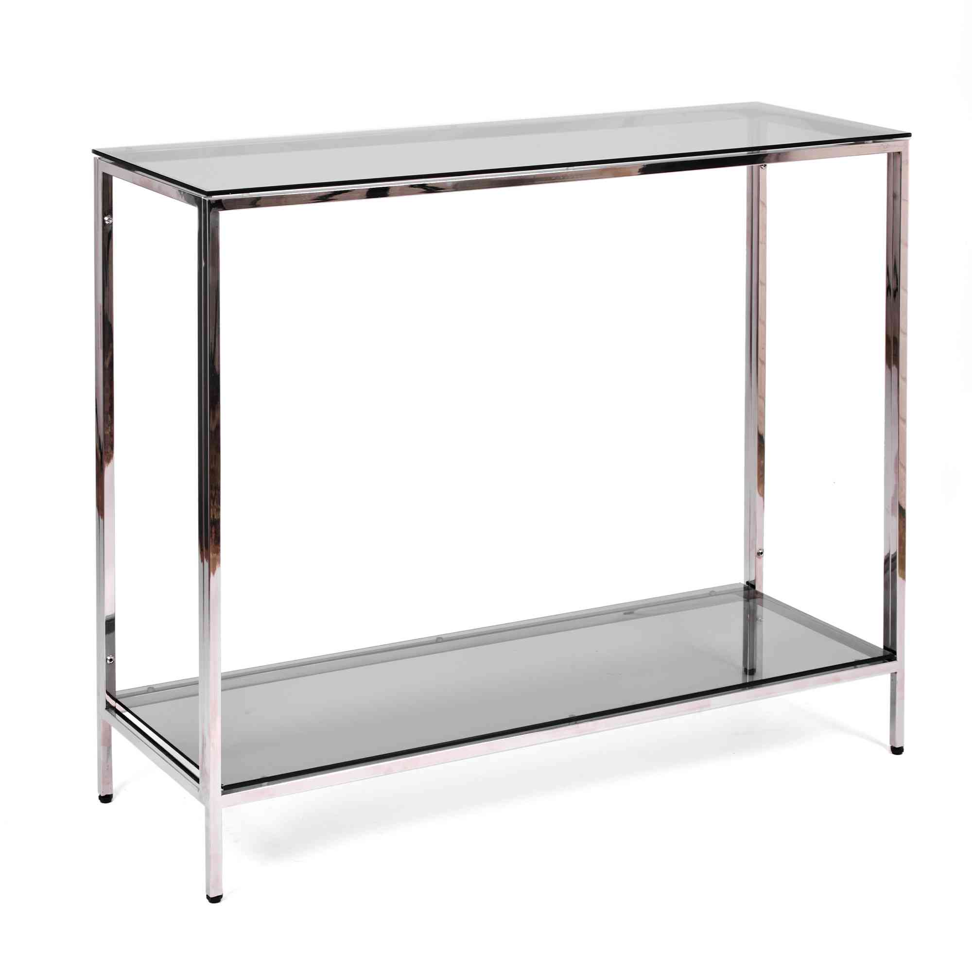 Консольный стол 2081-CS grey зеркальный хром AllConsoles 100x35x80