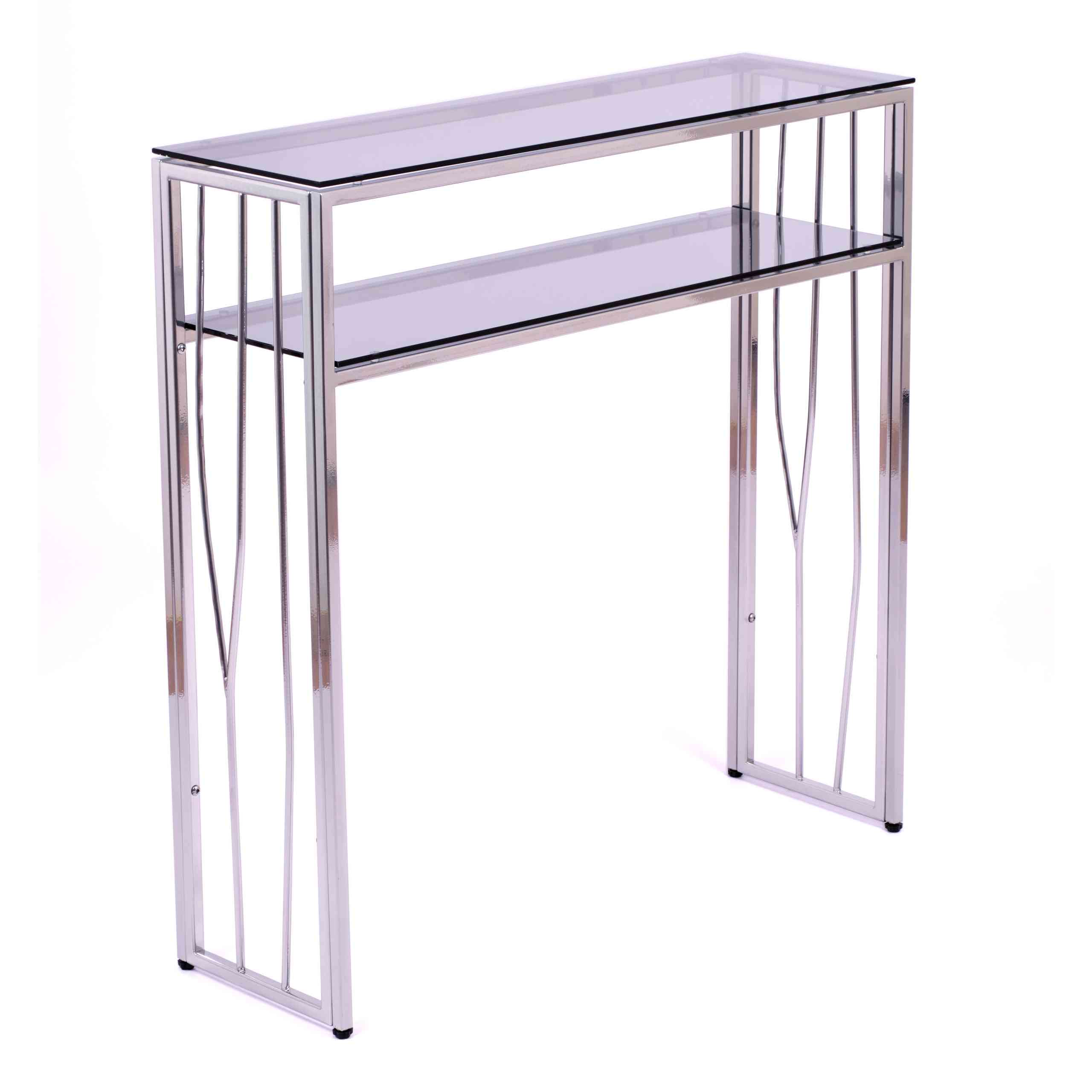 Консольный стол 1124-CS grey серебряный AllConsoles 80x25x80 1