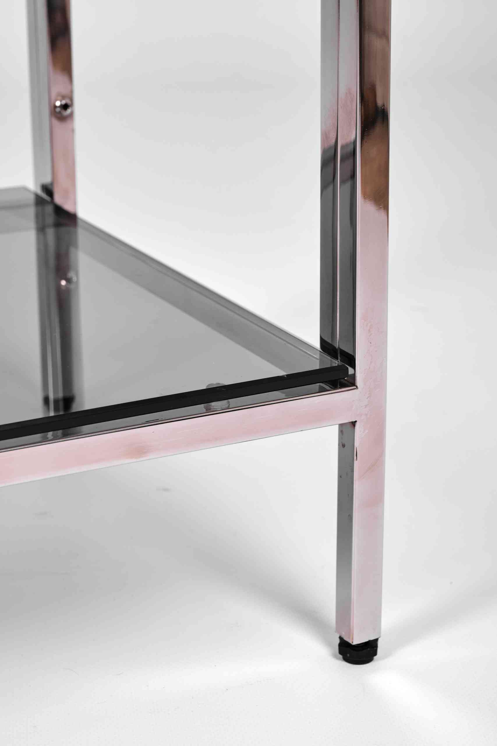 Консольный стол 2081-CS grey зеркальный хром AllConsoles 100x35x80 3
