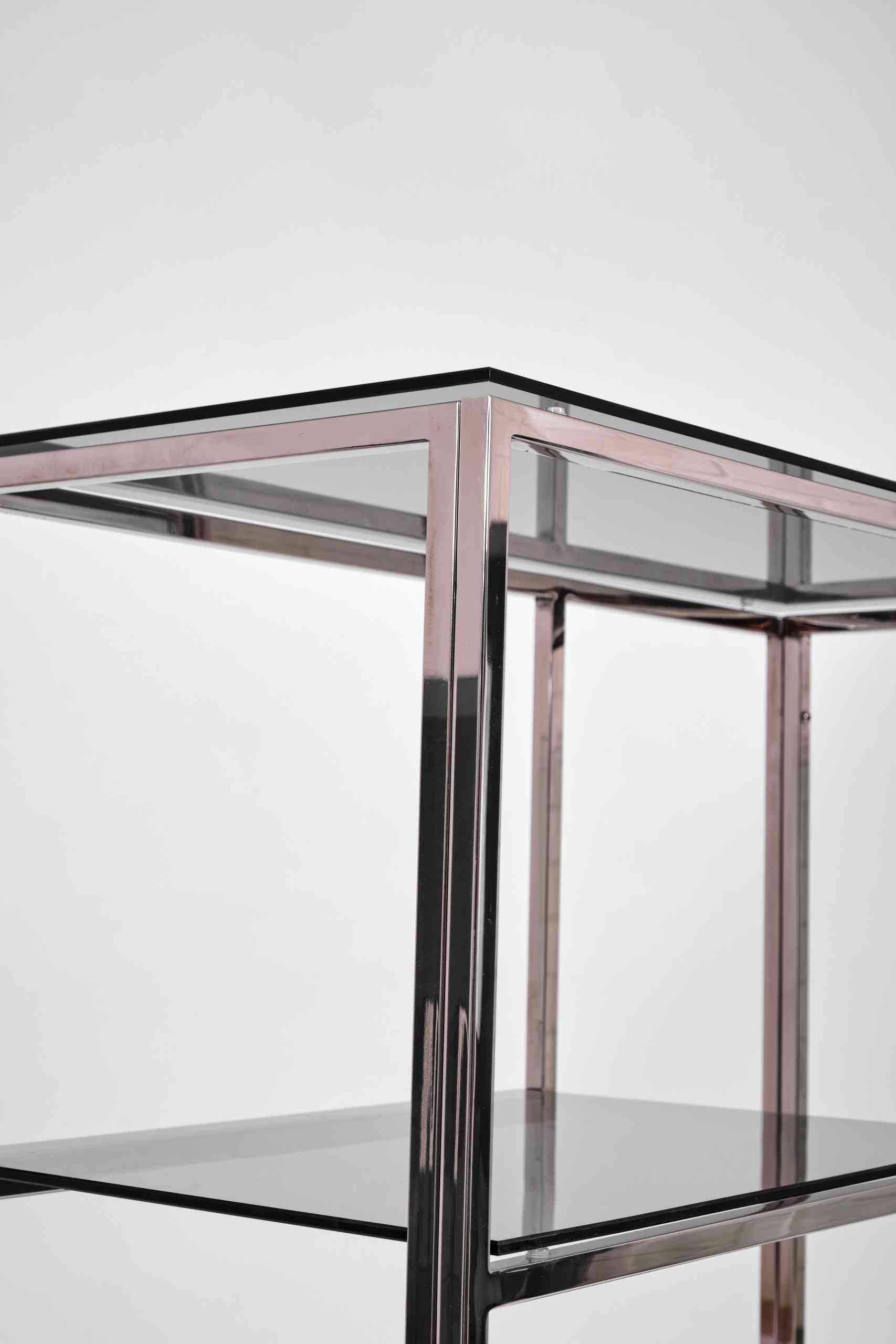 Консольный стол 2043-CS grey зеркальный хром AllConsoles 80x35x80 4
