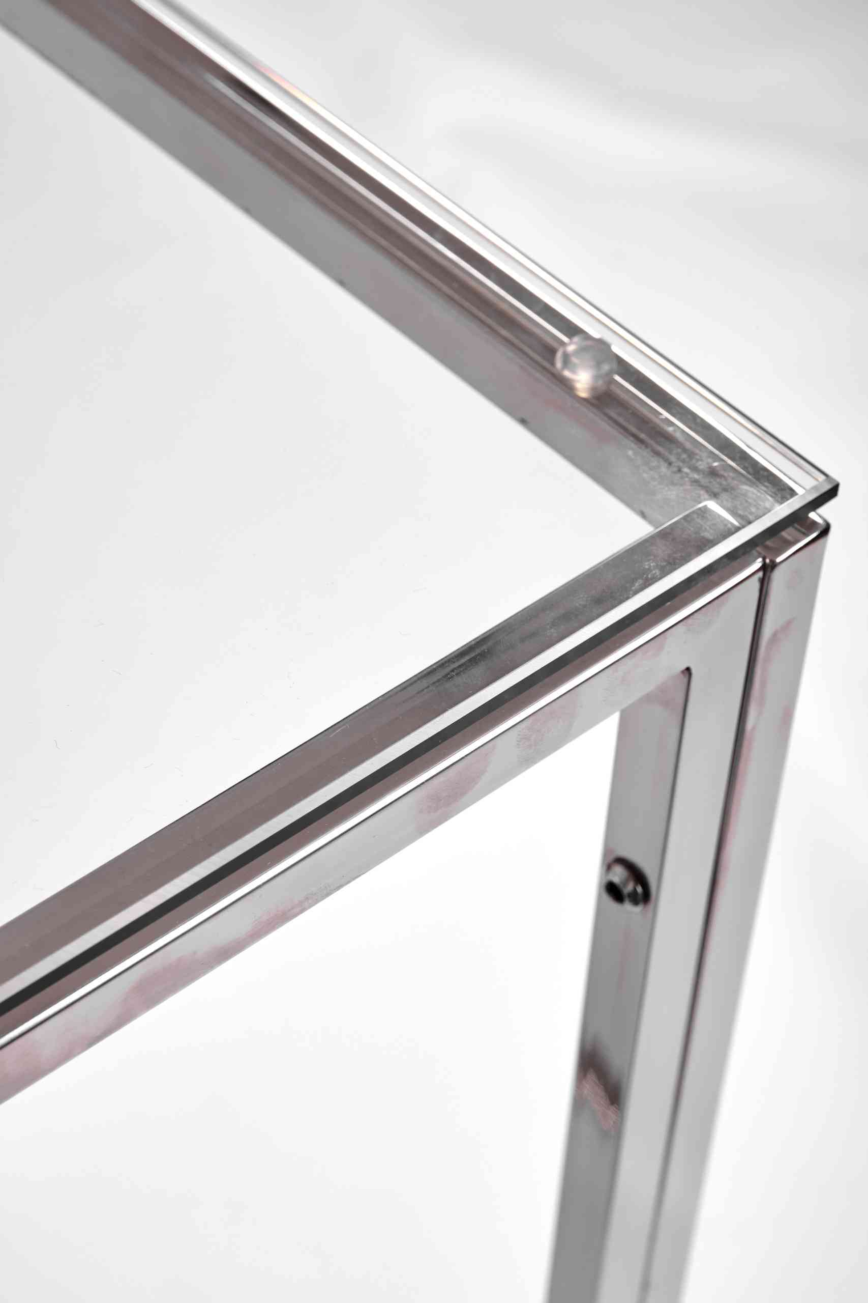 Консольный стол 2081-CS clear зеркальный хром AllConsoles 100x35x80 4