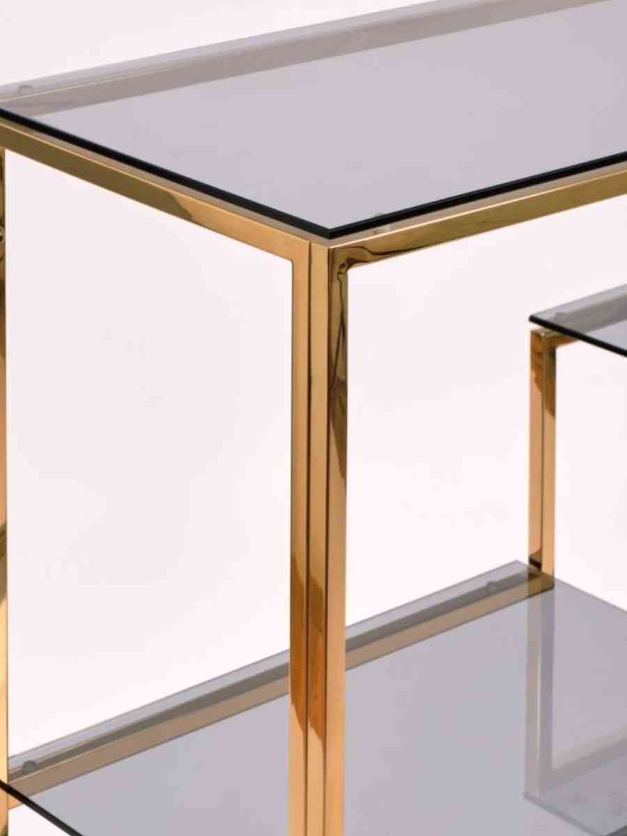 Консольный стол 2011-CG grey золотой AllConsoles 100x35x80 4