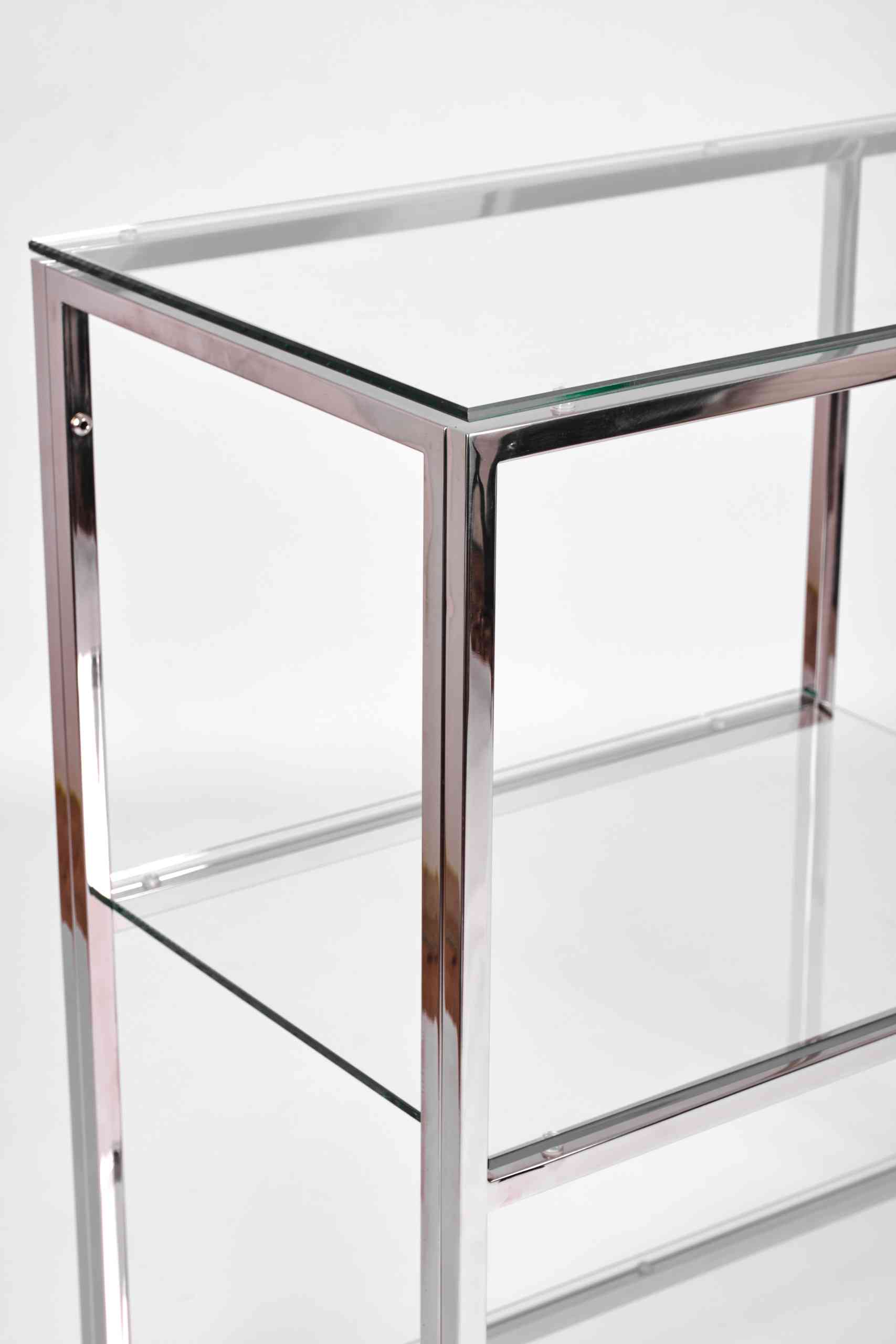 Консольный стол 2043-CS clear зеркальный хром AllConsoles 80x35x80 5