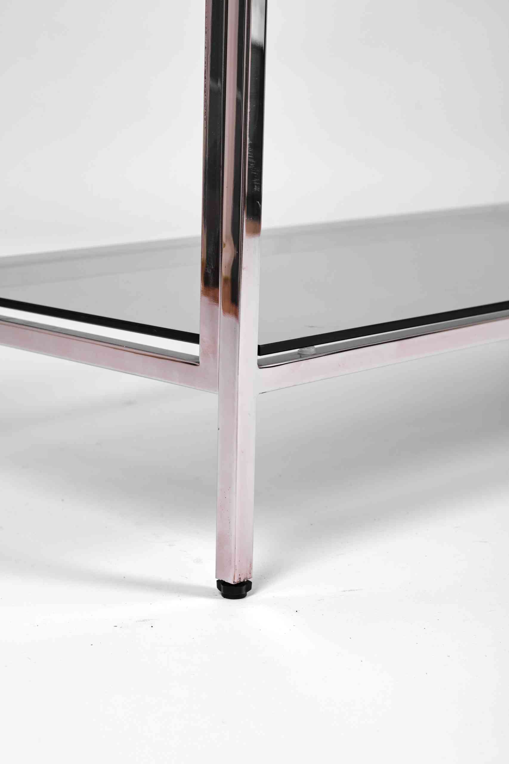 Консольный стол 2043-CS grey зеркальный хром AllConsoles 80x35x80 5
