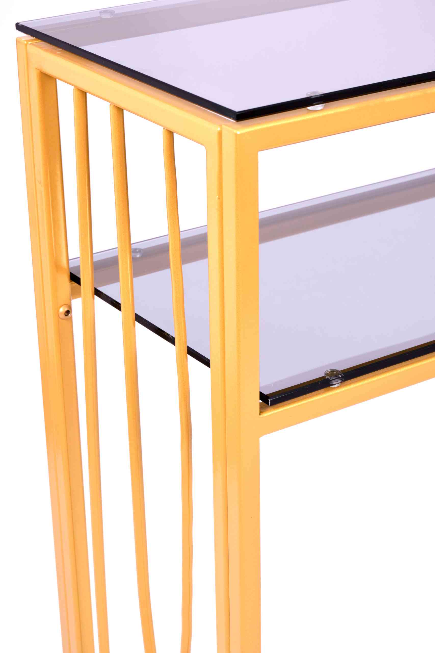 Консольный стол 1124-CG grey золотой AllConsoles 80x25x80 5