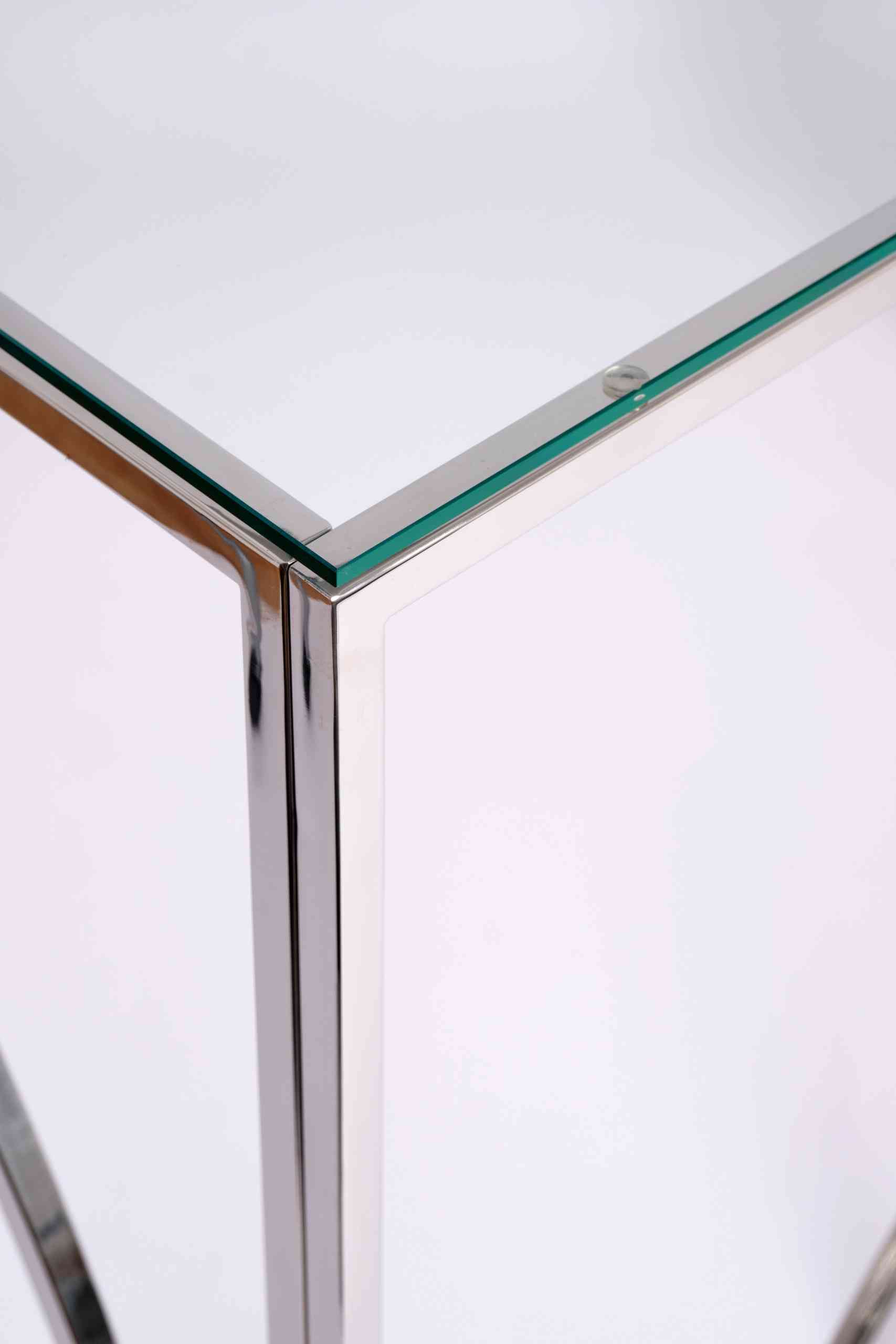 Консольный стол 2021-CC clear зеркальный хром AllConsoles 100x35x80 6