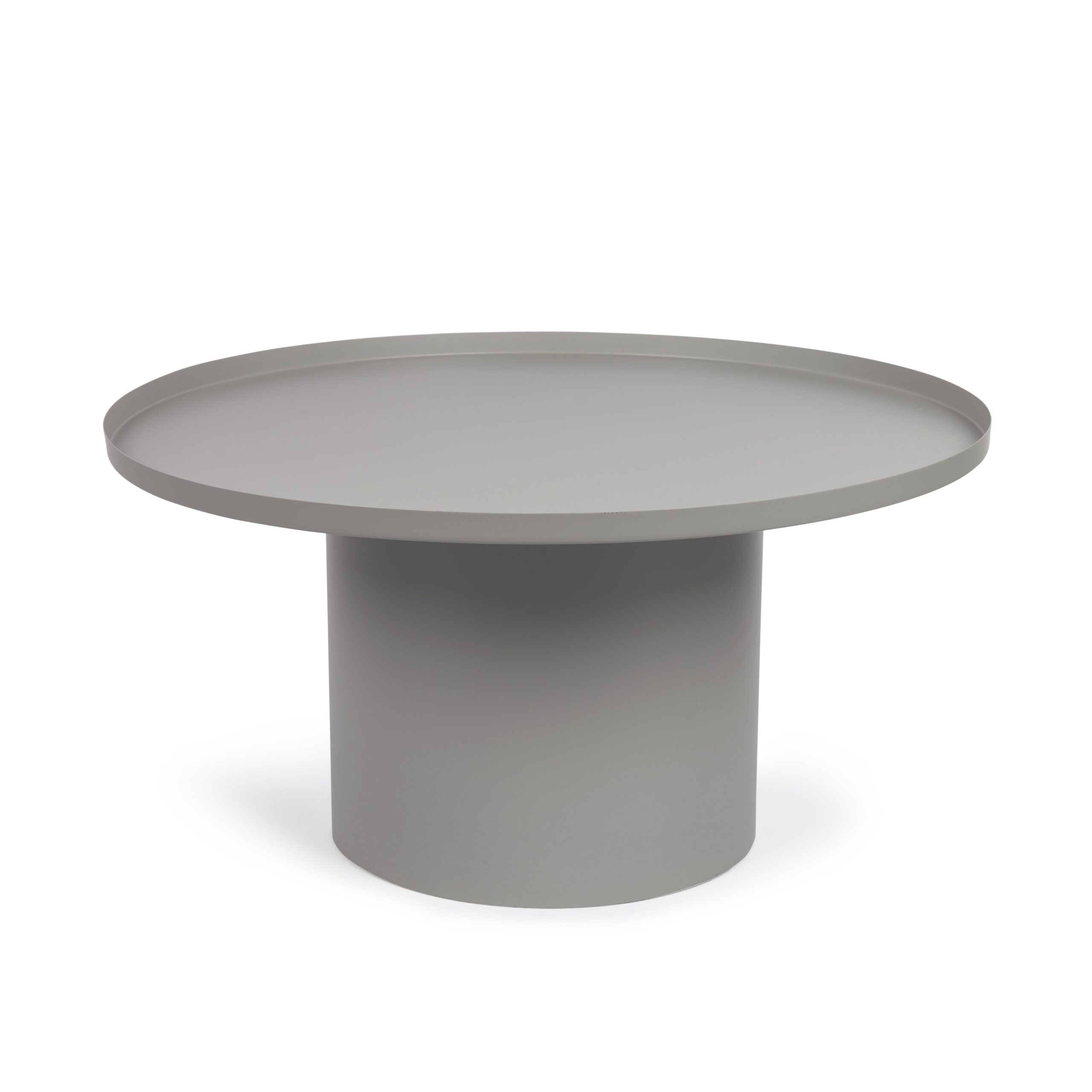Круглый журнальный столик Fleksa из серого металла Ø 72 см 12